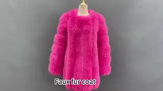 Pink Faux Fur Coat#pinkcoat #furjacket #fauxfur #wholesale #luxury #fashion #wintercoat