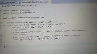find first 3 min and max from array using java8