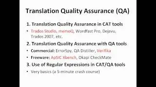 Tools for Translation Quality Assurance – What Every CAT Tool User Should Know About Quality Assuran