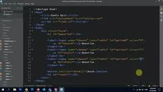 JavaScript quiz random questions radio options