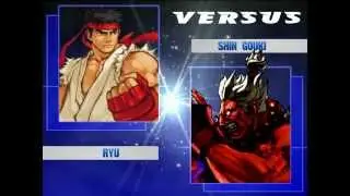 MUGEN BATTLE: Ryu and Finn vs Shin Gouki and Spongebob