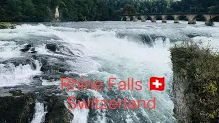 Rhine falls, Switzerland, extreme water summer 2024-Swiss view