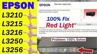 printer red light bliinking solution || service required solution || ink pad error solution || l3110