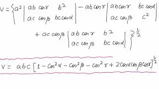 Volume of  a unit cell in any crystal system