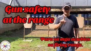Gun safety at the range.