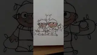 Mainzelmännchen Kristbaumanhänger #short #art #drawing #malen #diy #basteln #zeichnen #christmas 🌲☃️