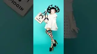 Creating doll fashion for people...and dolls 🖤 #pidgindoll #totebag #backtoschool #bags #art #mini