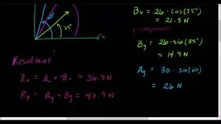 ENGR100- Resultant Vector Example (Exam I)