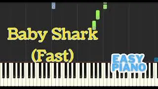 Baby Shark Slow and Fast Easy Piano Tutorial