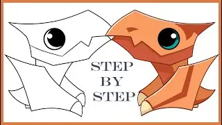 Как нарисовать птеродактиля \\ Animal jam // Как нарисовать динозавра \\ how to draw a pterodactyl