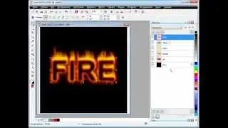 Огненный текст в Corel PHOTO-PAINT X6