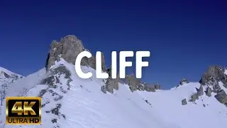White and blue colours of Nature Cliff drone videos 4k ULTRA HIGH DEFINITION nature video
