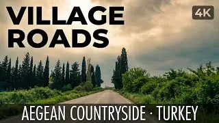 Turkey Countryside Driving Ambience | 40 Min Real Road Sounds 4K