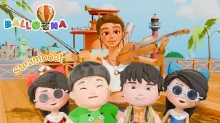 Steamboat (เรือกลไฟ) | Balloona Nursery Rhymes & Kids Songs