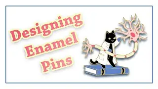 Designing Enamel Pins - Neurology Cat