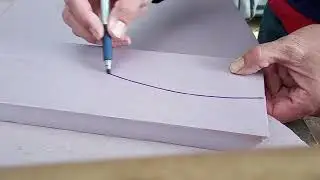 Using a 25mm blade to cleanly cut insulation foam