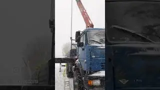 #kamaz #камаз #манипулятор #зима #снег #снегопад