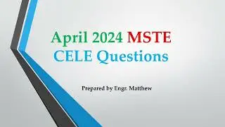 APRIL 2024 CELE | MSTE QUESTIONS | #civilengineering #2024exam #MSTE #civilengineer