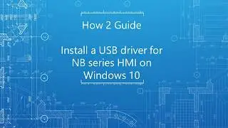 How to install a USB driver for an NB series HMI