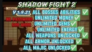 Shadow fight 2 all bosses abilities mod apk unlocked everything mod apk v1.9.21