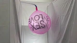 Overinflated huge balloons blow to pop BTP - 40 minutes of loud balloons popping