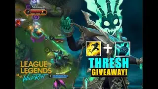 WILD PASS GIVEAWAY!!! WATCH THIS VIDEO + CRAZY THRESH HOOKS ! | GAMEPLAY (BUILD & RUNES) | WILD RIFT