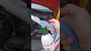 Продувка сжатым воздухом после мойки двигателя