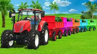 LOAD BROCCOLI & TRANSPORT WITH NEW HOLLAND TRACTORS - FARMING SIMULATOR 25