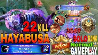 solo rank hayabusa gameplay in mobile legends || #exclusive #skin #hayabusa #shura #mobilelegends ||