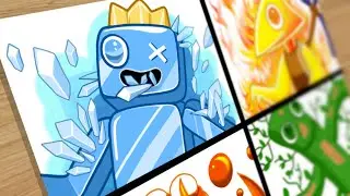 Drawing ROBLOX Elemental Rainbow Friends Chapter 2