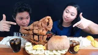 CRISPY ULO NG BABOY + PINAPUTUKANG PORK BELLY MUKBANG collab with 