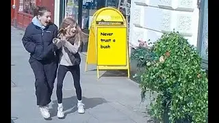 Someone wet herself. Wet bush. Bushman prank.