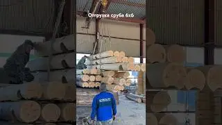 Сруб 6х6 готов - погрузка сруба для перевозки на место установки