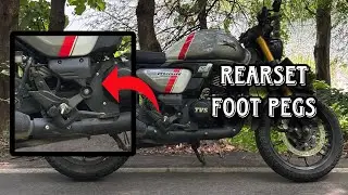 Tvs Ronin Rearset Footpegs Modification | Ronin Cafe racer modification | Rearset Footpegs