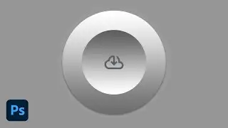Cloud Download Gradient Button in Adobe Photoshop 2023 | DesignMentor