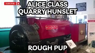 Rough Pup Exploring the "Alice" class Quarry Hunslet at the Narrow Gauge Railway Museum Tywyn, Wales