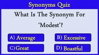 Synonyms Quiz 19: Can You Score 10/10?