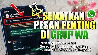 Cara Menyematkan Pesan di Grup Whatsapp