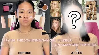 TRYING THE SCANDINAVIAN MAKEUP ON ASIAN GIRL FEATURES (BEGINNER)