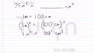 conversion of metric units squared meters to squared centimeters