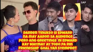 Darren tinukso si Edward na bumati ng happy birthday kay Maymay sa harap mismo ni Aaron na Audience