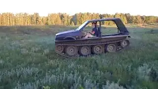 Самодельный вездеход Жорик: Прокатился на полянке (Часть 9 Б)