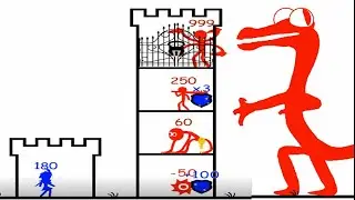 Stick War: Hero Tower Defense - Gameplay Walkthrough Part 3 Level 41-60 Rainbow Friend (iOS,Android)