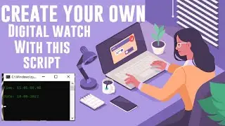 Create Digital Clock Application using Batch Script in Notepad | Notepad Trick in Hindi