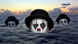 Floating Clowns - whimsical