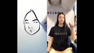 #duetto con @charlidamelio I make a caricature for this girl I maked in 20 second She is famous #dra