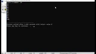 Write a program in c language to  print a table of given number.