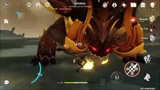 Azhdaha Boss Battle But the Music is An Epic Version of Zhongli's Theme