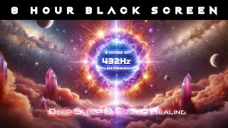 8-Hour Black Screen with 432Hz Healing Frequencies: A Cosmic Journey for Restful Sleep