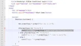 JavaScript If/Else Statements